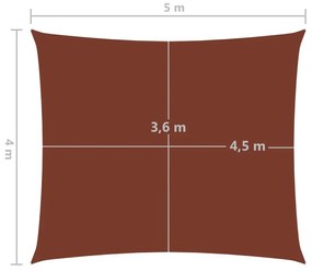 Πανί Σκίασης Ορθογώνιο Τερακότα 4 x 5 μ. από Ύφασμα Oxford - Πορτοκαλί