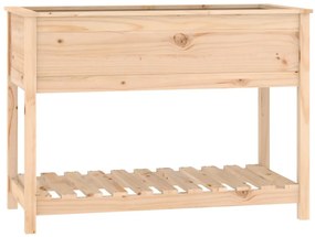 vidaXL Ζαρντινιέρα με Ράφι 111,5 x 54 x 81 εκ. Μασίφ Ξύλο Πεύκου