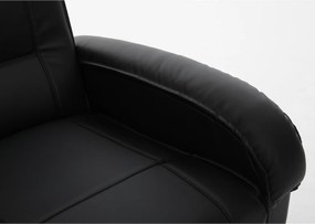 Πολυθρόνα Ανακλινόμενη ArteLibre CELAENO Μαύρο PU 80x96x97cm