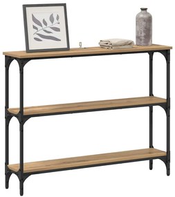 vidaXL Τραπέζι κονσόλας με ράφι artisan δρυς 100 x 22.5 x 75 εκ