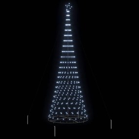 vidaXL LED Χριστουγεννιάτικο Δέντρο Κρύο Λευκό 400 cm Μέταλλο