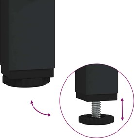 vidaXL Πλαϊνό γραφείο Μαύρη Δρυς 100 x 35 x 70 εκ. Επεξεργασμένο Ξύλο