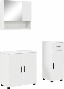 vidaXL Σετ Επίπλων Μπάνιου 3 τμχ. Λευκό 61 x 35 x 64 εκ.