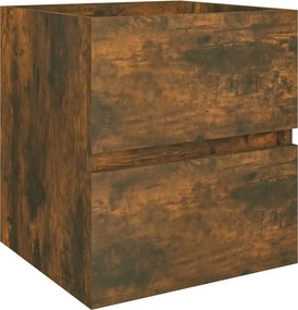 vidaXL Ντουλάπι Νιπτήρα Καπνιστή Δρυς 41x38,5x45 εκ. Επεξεργ. Ξύλο