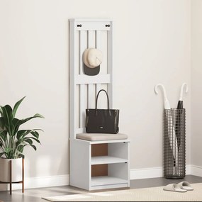 vidaXL Δέντρο χωλ SANDNES Λευκό 45x40x159,5 εκ. Πεύκο μασίφ ξύλο
