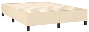 ΚΡΕΒΑΤΙ BOXSPRING ΜΕ ΣΤΡΩΜΑ ΚΡΕΜ 140X190 ΕΚ. ΥΦΑΣΜΑΤΙΝΟ 3131590