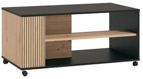 Τραπεζάκι Σαλονιού Correze Mαύρος Δρύς - Artisan Oak 101x55x47 εκ. 101x55x47 εκ.