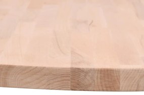 vidaXL Επιφάνεια Τραπεζιού Στρογγυλή Ø90x4 εκ. Μασίφ Ξύλο Οξιάς
