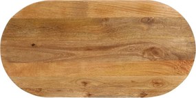 vidaXL Επιφάνεια Τραπεζιού Οβάλ 110x40x3,8 εκ. Μασίφ Ξύλο Μάνγκο