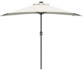 vidaXL Ομπρέλα Κήπου Άμμος 294 x 150 x 223 εκ ύφασμα