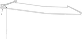 vidaXL Αναδιπλούμενο πλαίσιο τέντας Λευκός 300 x 250 εκ Αλουμίνιο