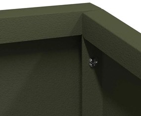vidaXL Γλάστρα Κήπου Λαδί 60 x 60 x 50 εκ Ατσάλι