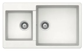 Teka Laguna 860 2C TG 3 1/2 Λευκός Ένθετος Γρανιτένιος Νεροχύτης με 2 γούρνες 90cm