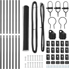 vidaXL Στύλος Περιφράξεων Γκρι 10 x 1,2 μ (13 mm πλέγμα)