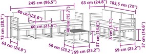 vidaXL Σειρά Καναπέ Εξωτερικού 7 pcs