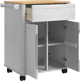 vidaXL Καρότσι Κουζίνας FLORO Λευκό 72,5 x 45 x 80 εκ