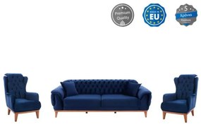 ΣΕΤ ΣΑΛΟΝΙ 3ΤΜΧ BENNINGTON ΜΠΛΕ HM11746.18