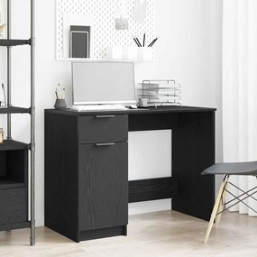 vidaXL Γραφείο με πόρτα Μαύρη δρυς 100 x 50 x 75 cm Επεξεργασμένο ξύλο