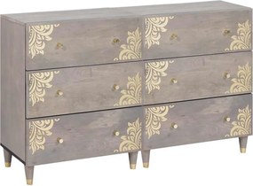 vidaXL Πλαϊνό γραφείο 2 τμχ. 60 x 33 x 75 cm Στερεό ξύλο μάνγκο Γκρι