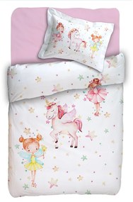 Παπλωματοθήκη Βρεφική Iris (Σετ 2τμχ) White-Pink Anna Riska 115x155cm 100% Cotton