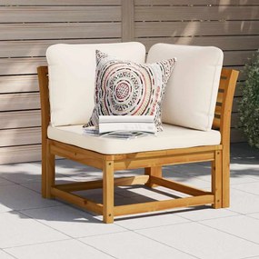 vidaXL Καναπές Κήπου Γωνιακός Μαξιλάρια 73x73x65εκ. Μασίφ Ξύλο Ακακίας