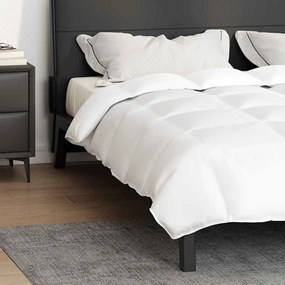 vidaXL Κουβέρτια & Κουβέρτες Λευκό 200 x 200 cm Πούπουλο