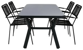 Σετ Τραπέζι και καρέκλες Dallas 2193, Spraystone, Σχοινί, Μέταλλο | Epipla1.gr