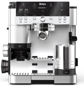 Ninja Luxe Café Premier ES601 3σε1, 1650W, 15 bar, 2 λίτρα, Barista Assist, texturirane χωρίς επαφή, 4 λειτουργίες, 3 ρυθμίσεις θερμοκρασίας, Inox/μαύρο.