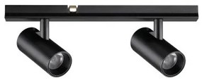 Σποτ Φωτιστικό Ράγας 2xLED 6W IP20 3000K Stick 329512 Ideal Lux-329512-Μαύρο 329512