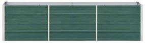 vidaXL Ζαρντινιέρα Υπερυψωμένη Πράσινη 240x40x45 εκ. Γαλβαν. Χάλυβας