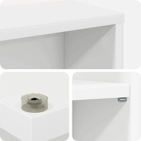 vidaXL Ντουλάπα CD Λευκό 60 x 17 x 92 εκ. Επεξεργασμένο Ξύλο