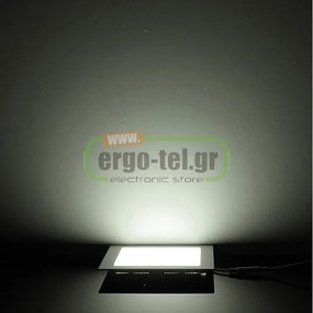 Led panel λευκό τετράγωνο χωνευτό 20W 230V 6000k ψυχρό λευκό φως 120° 1800lm