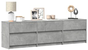Έπιπλο Τηλεόρασης με LED Γκρι Σκυρ. 180x34x50 εκ. Επεξ. Ξύλο 3307929