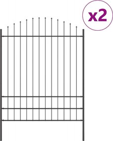 vidaXL Φράχτης Κήπου 2 pcs Γκρι 170 x 225 cm