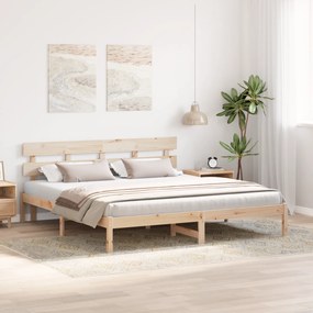 vidaXL Κρεβάτι με κεφαλάρι 200x200 εκ Μασίφ ξύλο πεύκου