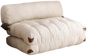 Πουφ Διθέσιο Αναδιπλούμενο Fold Teddy 383EVN1113 120x75x79cm Cream