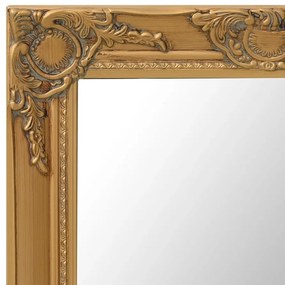 Καθρέφτης Τοίχου με Μπαρόκ Στιλ Χρυσός 60 x 60 εκ. - Χρυσό