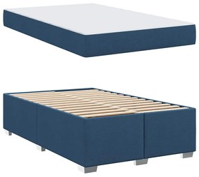 vidaXL Σκελετός Κρεβατιού Μπλε 120 x 190 cm ύφασμα