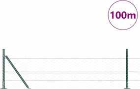 vidaXL Στύλος Περιφράξεων Πράσινο 100 x 0,5 μ (50 mm πλέγμα)