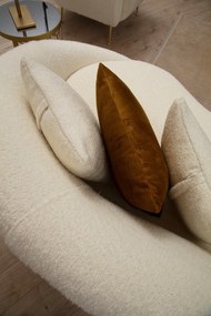 Τριθέσιος Καναπές Eses - Χρώμα Cream με Μπουκλέ Ύφασμα - 255x120x85εκ