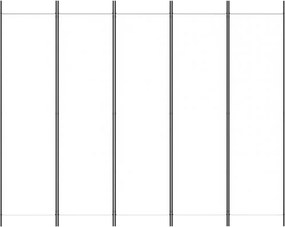 vidaXL Διαχωριστικό Δωματίου με 5 Πάνελ Λευκό 250x200 εκ. από Ύφασμα