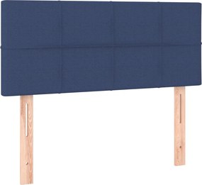 vidaXL Κρεβάτι Boxspring με Στρώμα Μπλε 80x200 εκ. Υφασμάτινο