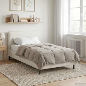 vidaXL Χειμερινό Παπλωματοθήκη 140 x 220 cm Χειμώνας Κρεμ Αναπνεύσιμο