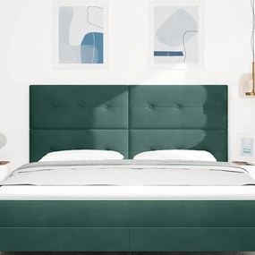 vidaXL LED κεφαλάρι με LED ταινίες φωτός Πράσινο 180 cm Βελούδο