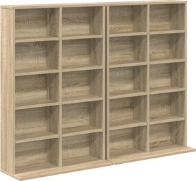 vidaXL Ντουλάπα CD 2 τμχ. Sonoma Δρυς 65 x 23,5 x 97,5 εκ.