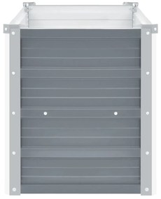 vidaXL Ζαρντινιέρα Υπερυψωμένη Γκρι 100x40x45 εκ. Γαλβανισμ. Χάλυβας