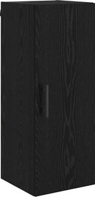 vidaXL Highboard Μαύρη Οξυά 34,5 x 34 x 180 εκ. Επεξεργασμένο ξύλο