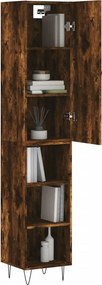 vidaXL Ντουλάπι Καπνιστή δρυς 34,5x34x180 εκ. από Επεξεργασμένο Ξύλο
