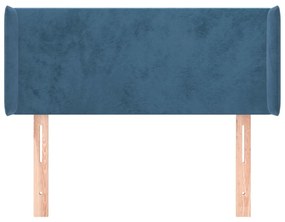 Κεφαλάρι με Πτερύγια Σκούρο Μπλε 93x16x78/88 εκ. Βελούδινο 3118528