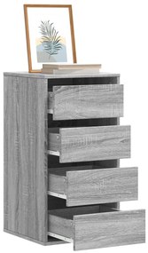 vidaXL Συρταριέρα Γκρι Sonoma 40x41x76 εκ. από Επεξεργ. Ξύλο